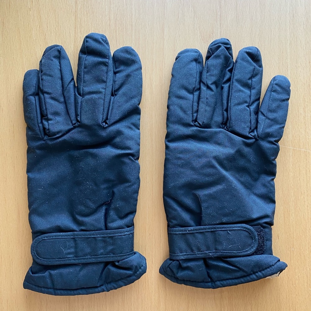Black Warm Winter Gloves